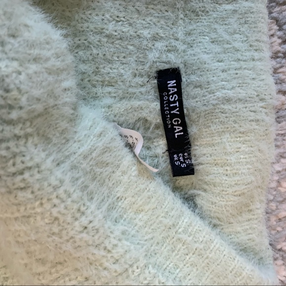 Mint fluffy Knit Wide Leg Loungewear set - Picture 6 of 11